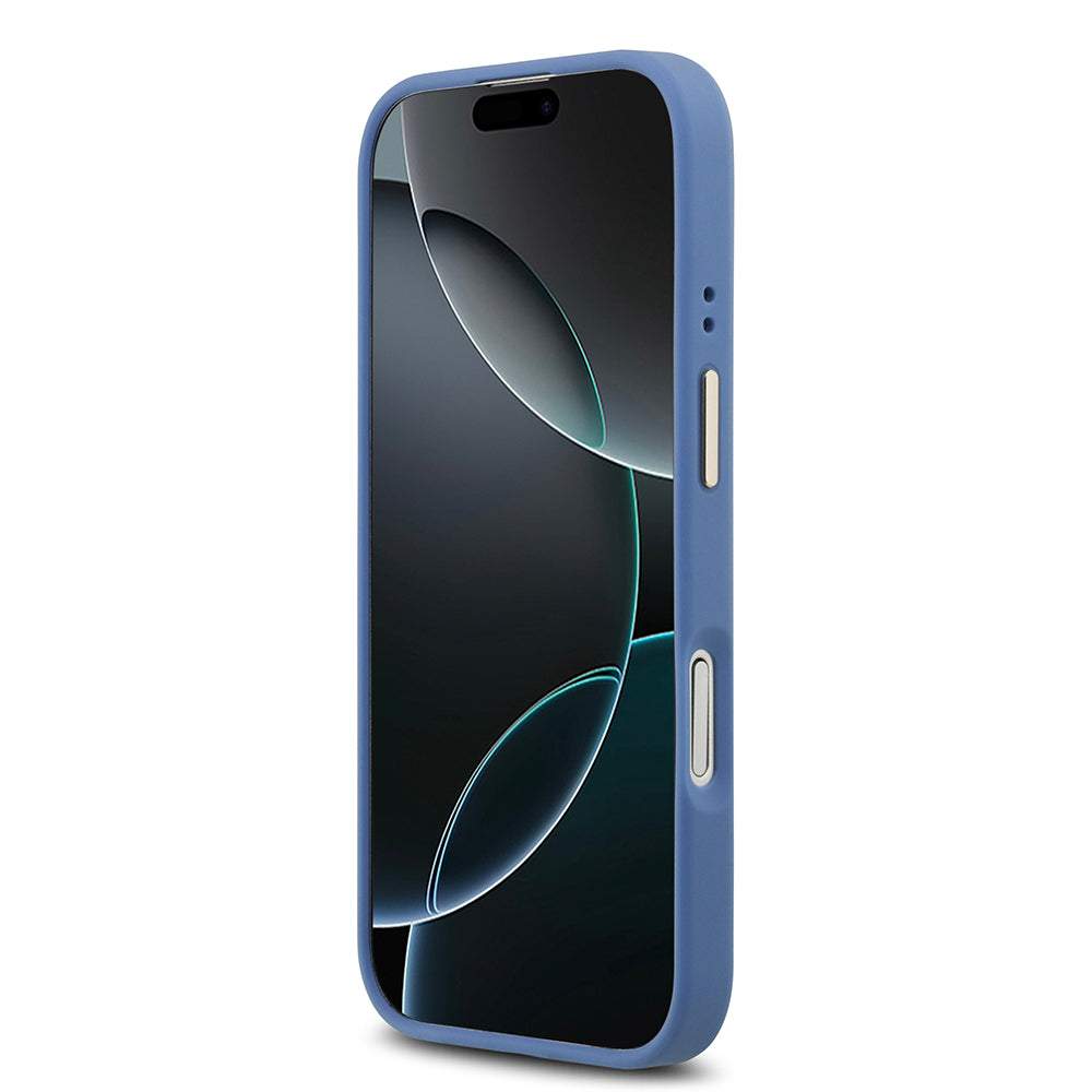 Apple iPhone 17 Kılıf Guess Orjinal Lisanslı M-safe Şarj Özellikli Gold Metal Kamera Çerçeveli PU Deri 4G Desenli Yazı Logolu Kapak Siyah