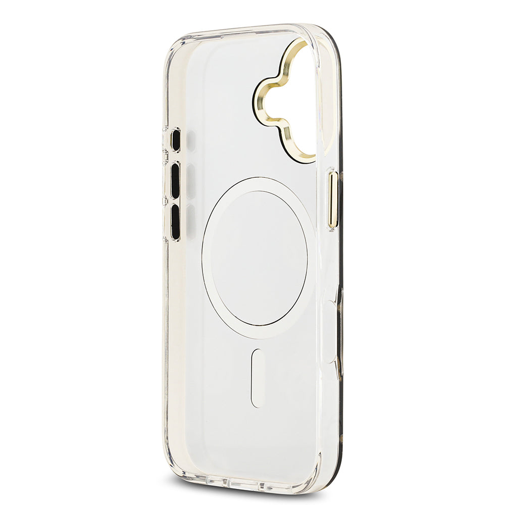 Apple iPhone 17 Kılıf Guess Orjinal Lisanslı Metal Kamera Çerçeveli Simli Aynalı Kapak Gold