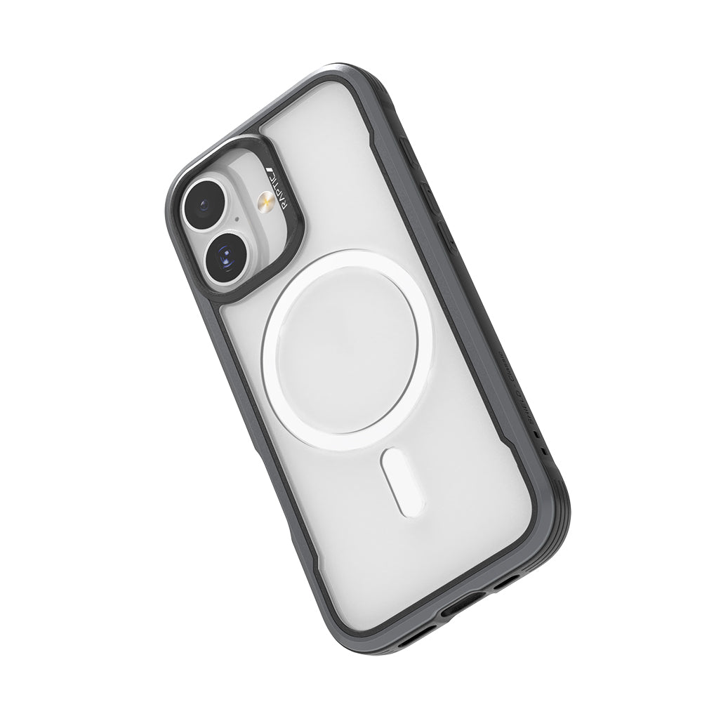 Apple iPhone 17 Kılıf M-safe Şarj Özellikli Airbagli Raptic Shield Serisi Şeffaf Arka Yüzey Kapak Siyah