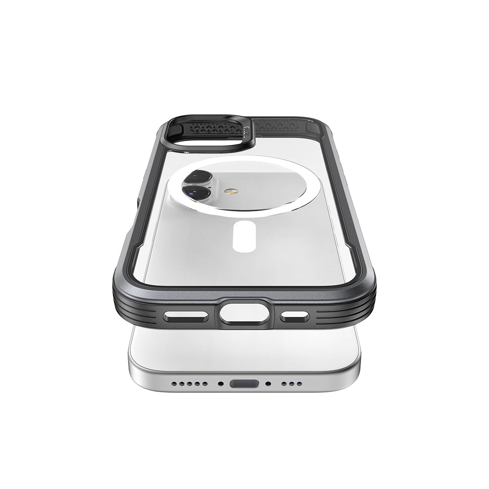 Apple iPhone 17 Kılıf M-safe Şarj Özellikli Airbagli Raptic Shield Serisi Şeffaf Arka Yüzey Kapak Colorful