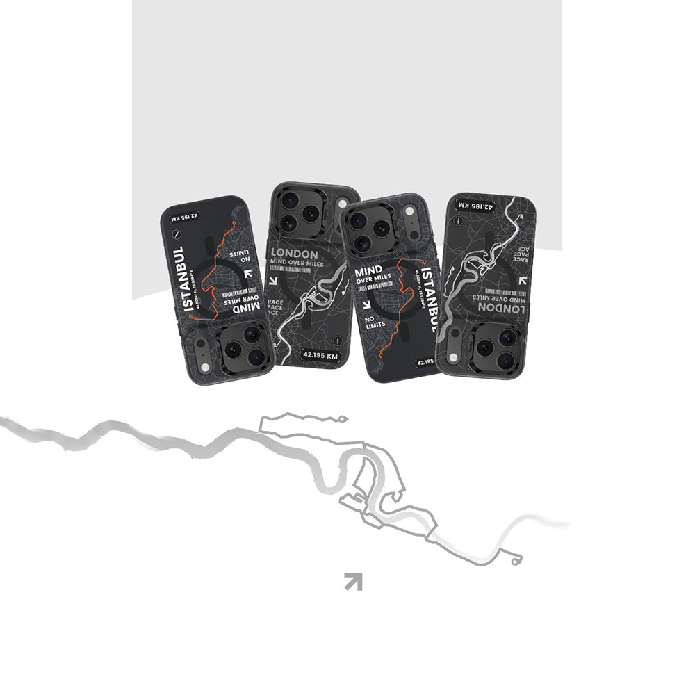 Apple iPhone 17 Kılıf M-safe Şarj Özellikli Benks City Serisi Kapak Siyah-Turuncu