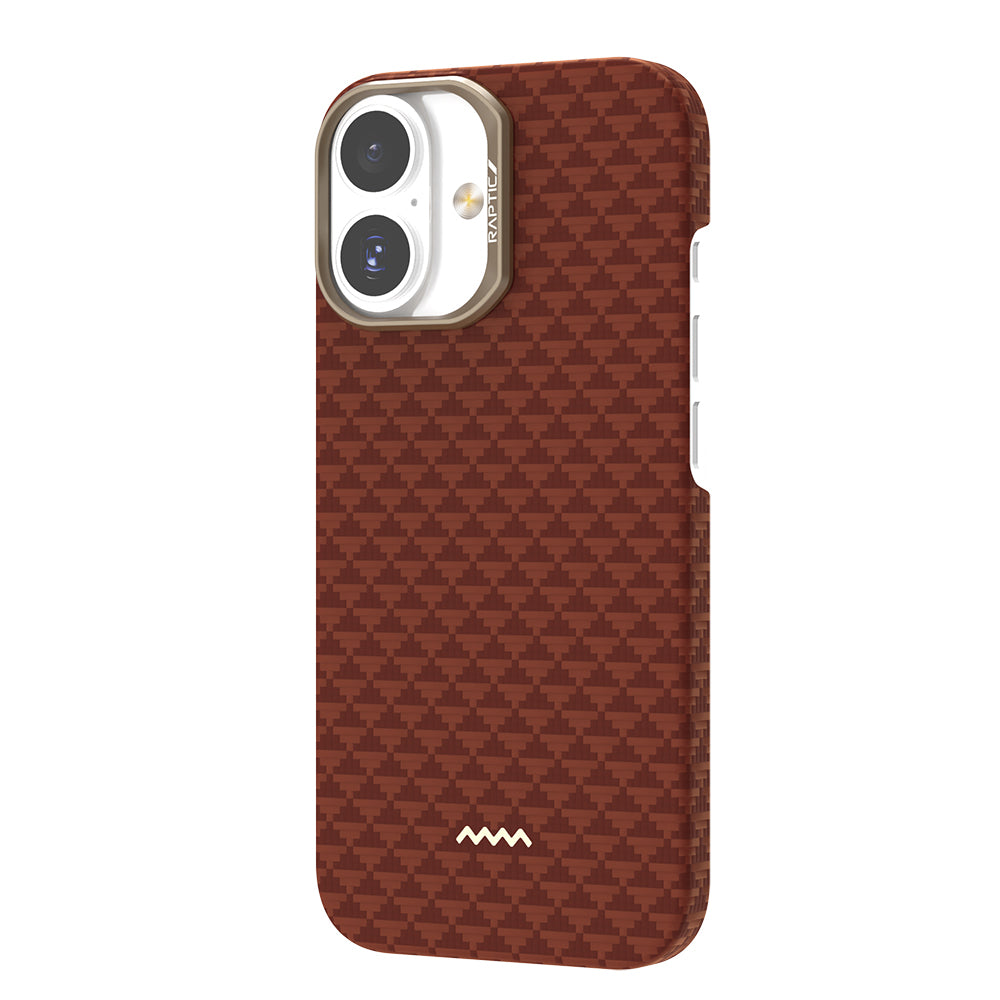 Apple iPhone 17 Kılıf M-safe Şarj Özellikli Raptic Aramid Skin Origin Serisi Kapak Kırmızı