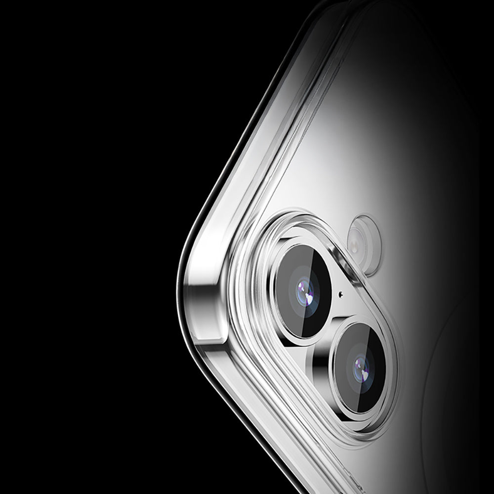 Apple iPhone 17 Kılıf M-safe Şarj Özellikli Transparan Sert PC Wlons Pita Kapak Şeffaf