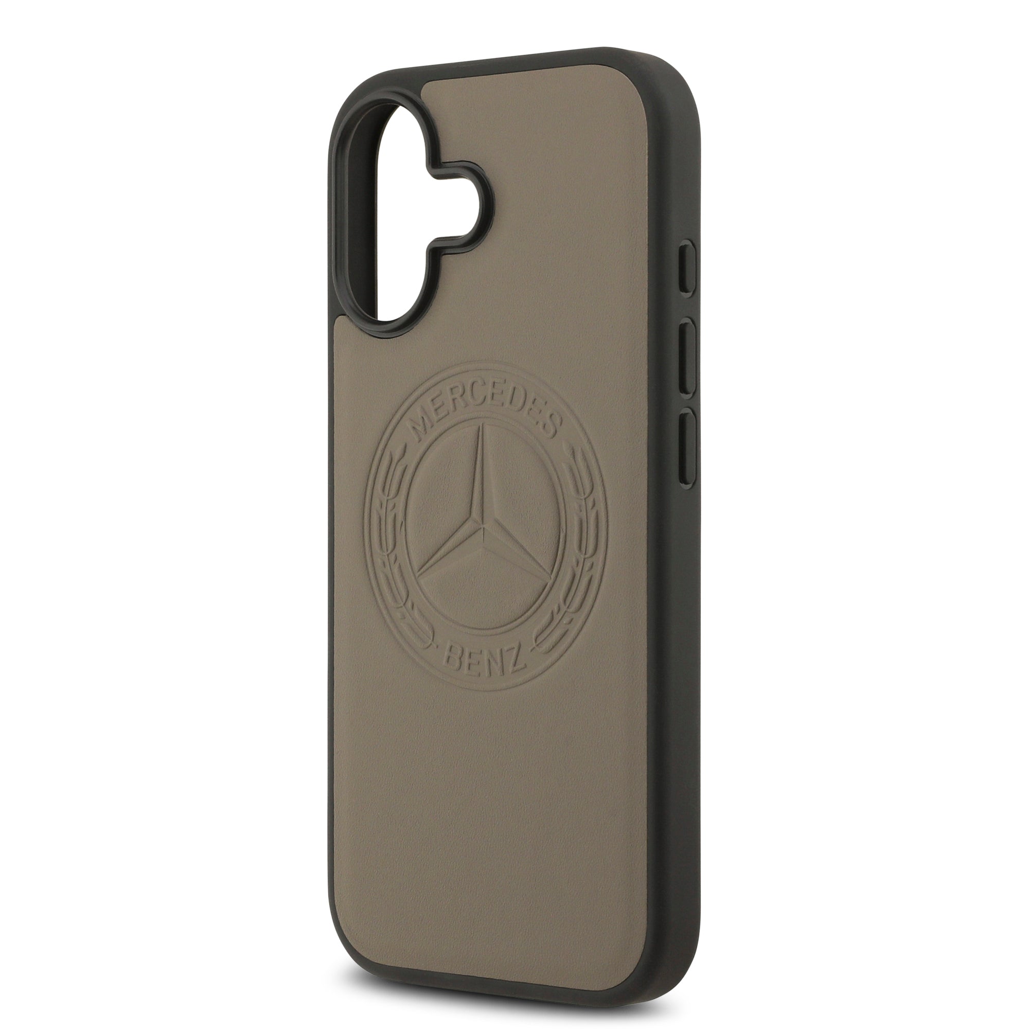 Apple iPhone 17 Kılıf Mercedes Benz Orjinal Lisanslı M-safe Şarj Özellikli Hakiki Deri Nostaljik Yıldız Dizayn Kapak Siyah