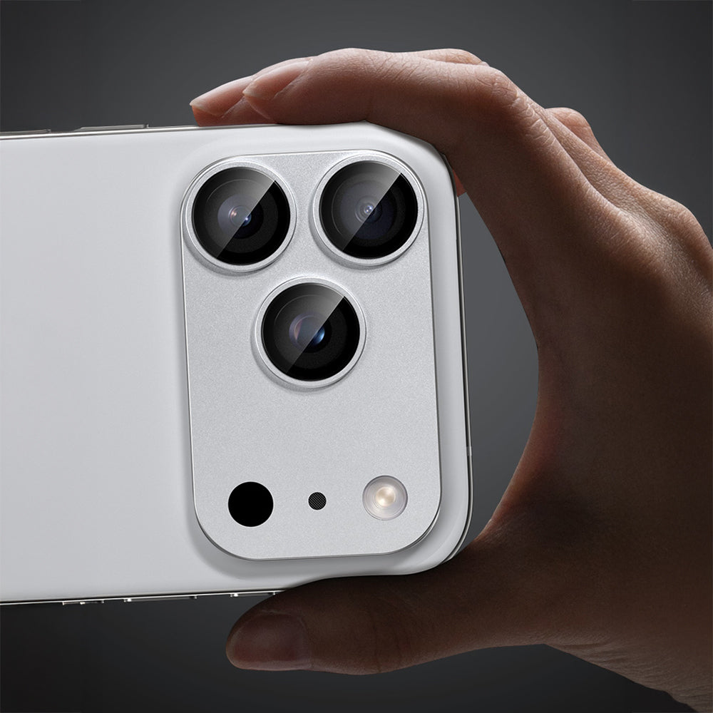 Apple iPhone 17 Pro Benks Glass Warrior Anti Reflective Metal Kamera Lens Koruyucu Beyaz