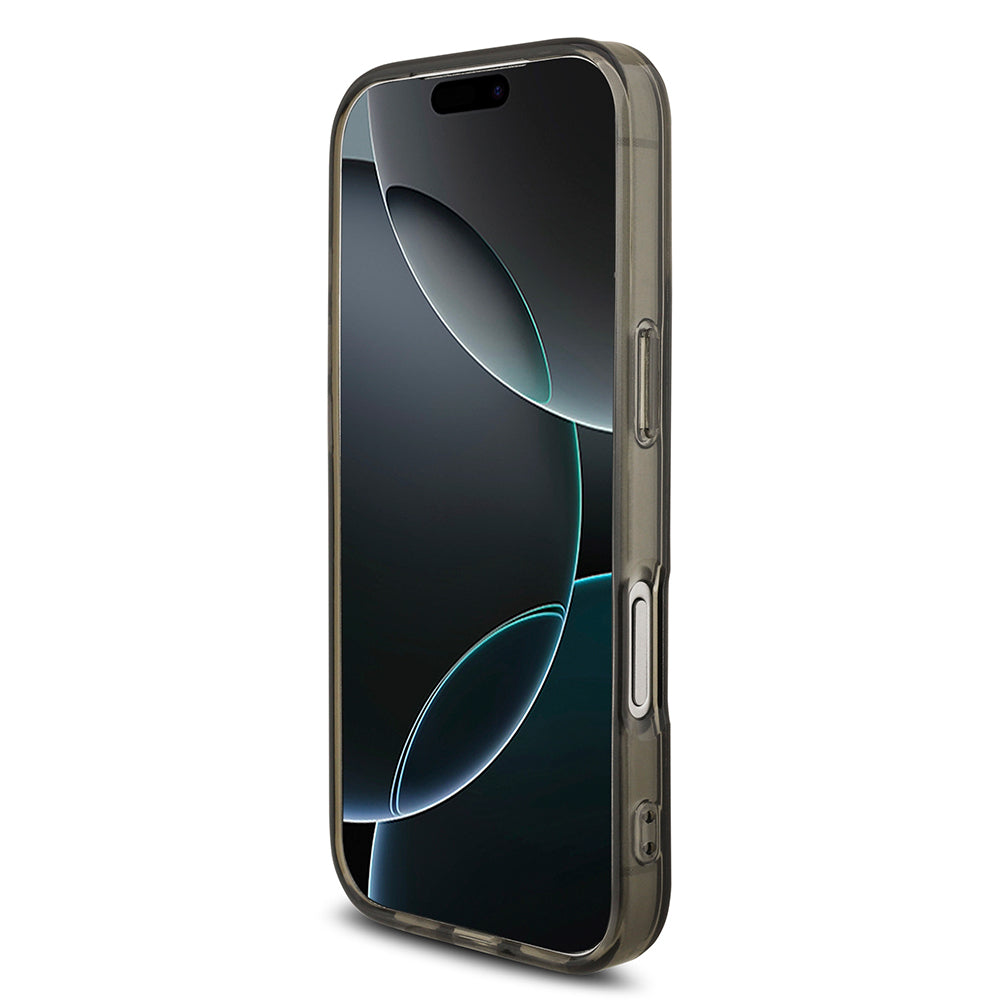 Apple iPhone 17 Pro Kılıf AMG Orjinal Lisanslı M-safe Şarj Özellikli IML Baskı Logolu Çift Katmanlı Bow Lines Kapak Siyah