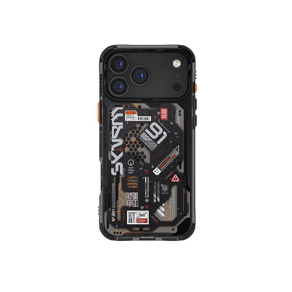 Apple iPhone 17 Pro Kılıf Desenli Airbag Tasarımlı Skinarma Spectra Kapak Siyah