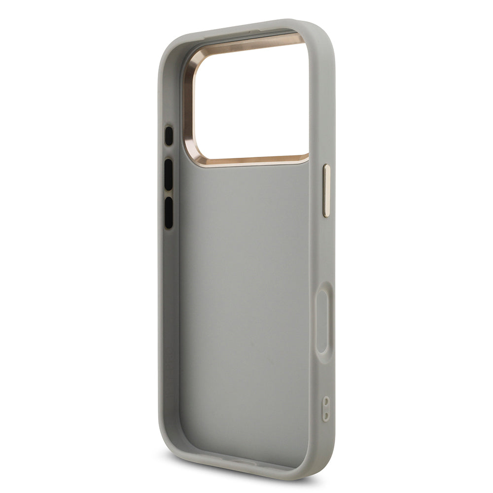 Apple iPhone 17 Pro Kılıf Guess Orjinal Lisanslı 4G Büyük Metal Kamera Çerçeveli ve Logolu Glitter Kapak Siyah