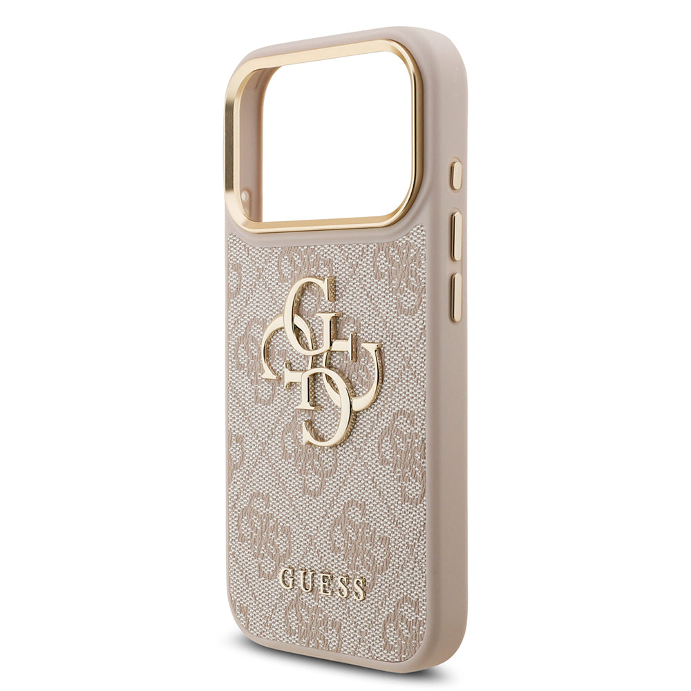 Apple iPhone 17 Pro Kılıf Guess Orjinal Lisanslı 4G Büyük Metal Logolu Kalın Askılı Kapak Siyah