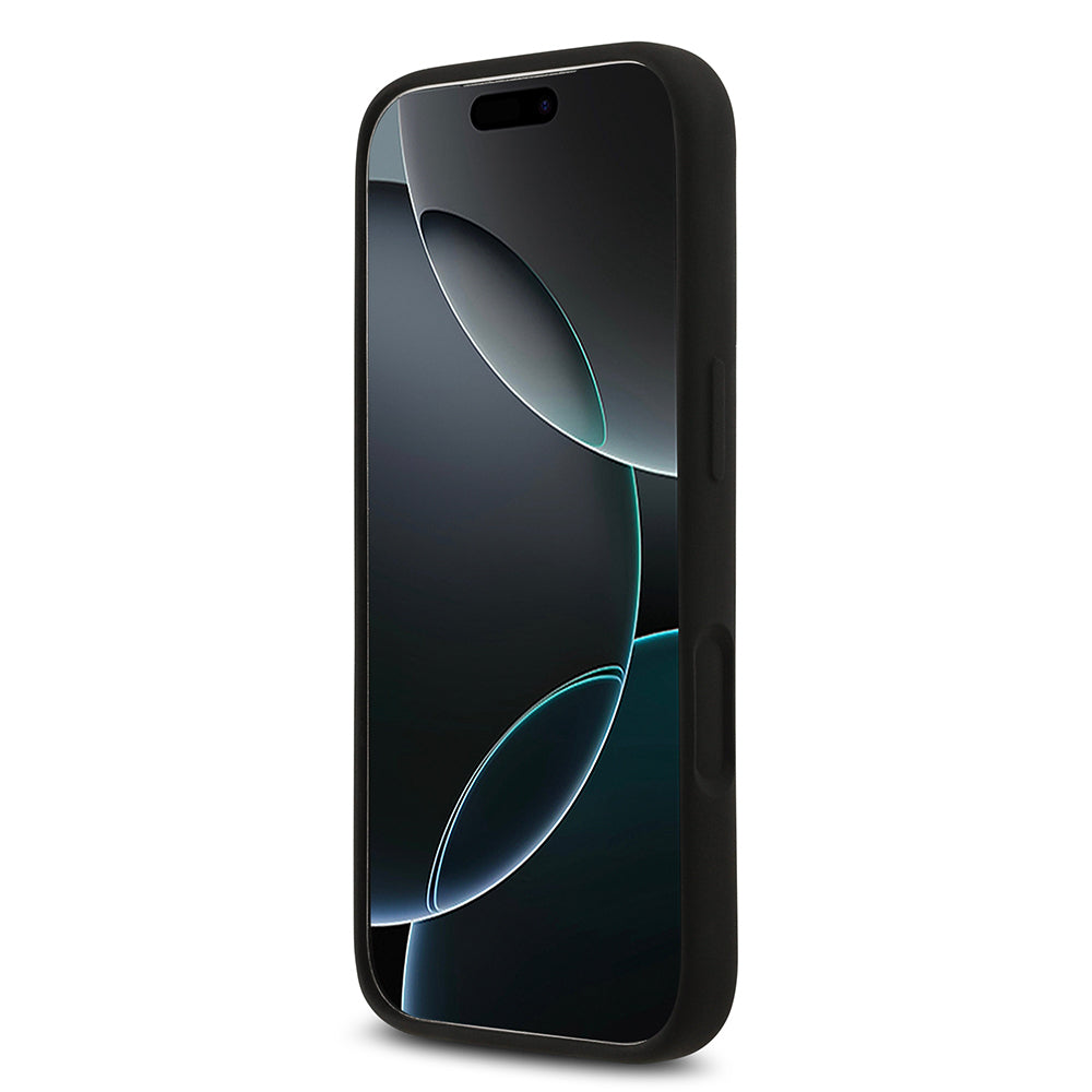 Apple iPhone 17 Pro Kılıf Guess Orjinal Lisanslı Grained Yazı Logolu Kapak Pembe