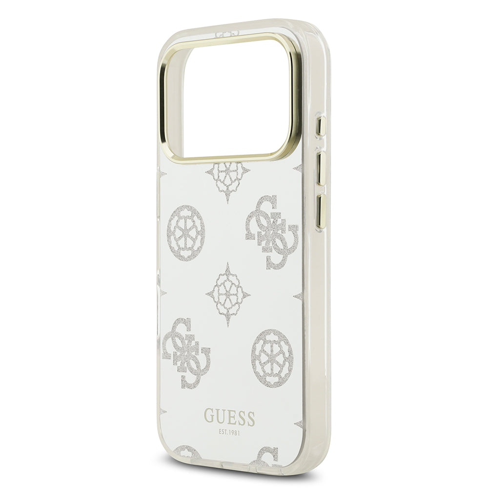 Apple iPhone 17 Pro Kılıf Guess Orjinal Lisanslı Metal Kamera Çerçeveli Simli Aynalı Kapak Gümüş