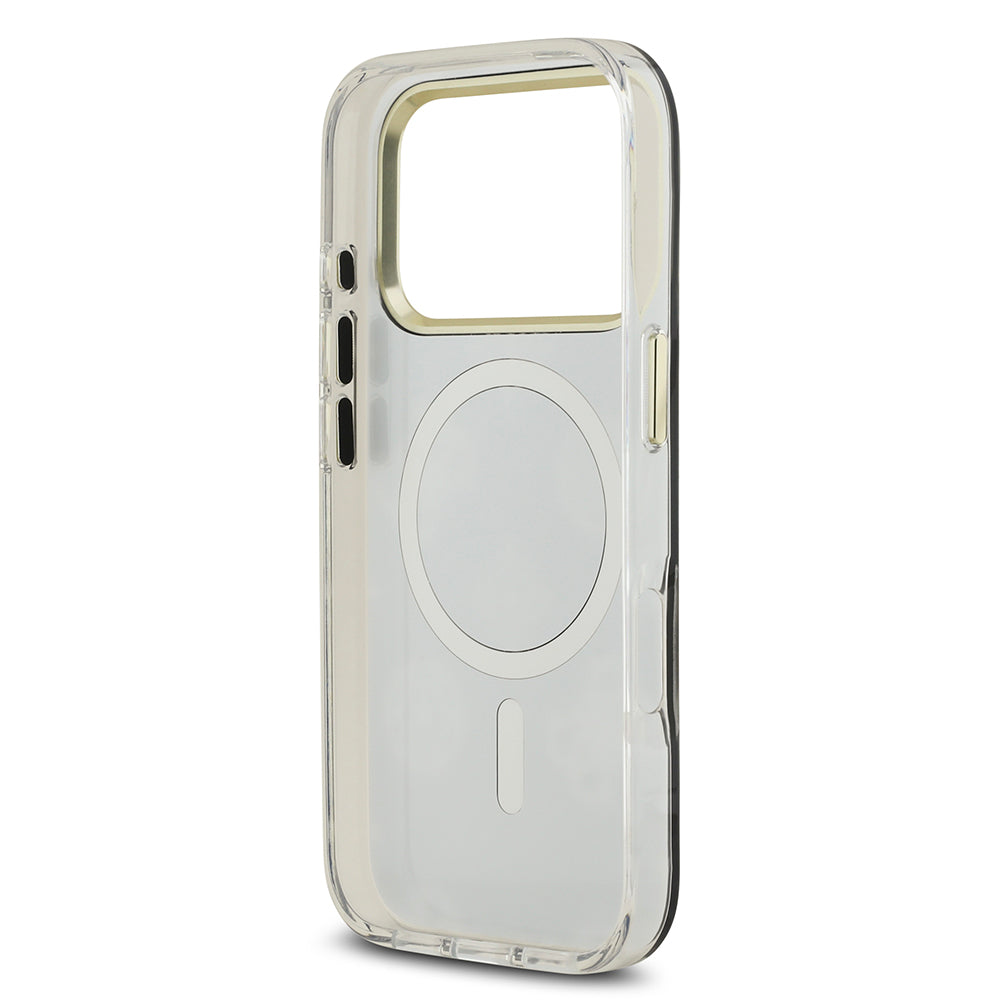 Apple iPhone 17 Pro Kılıf Guess Orjinal Lisanslı Metal Kamera Çerçeveli Simli Aynalı Kapak Gümüş