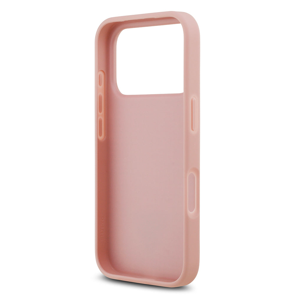 Apple iPhone 17 Pro Kılıf Guess Orjinal Lisanslı Taşlı Arka Yüzey Üçgen Logolu Kapak Gold