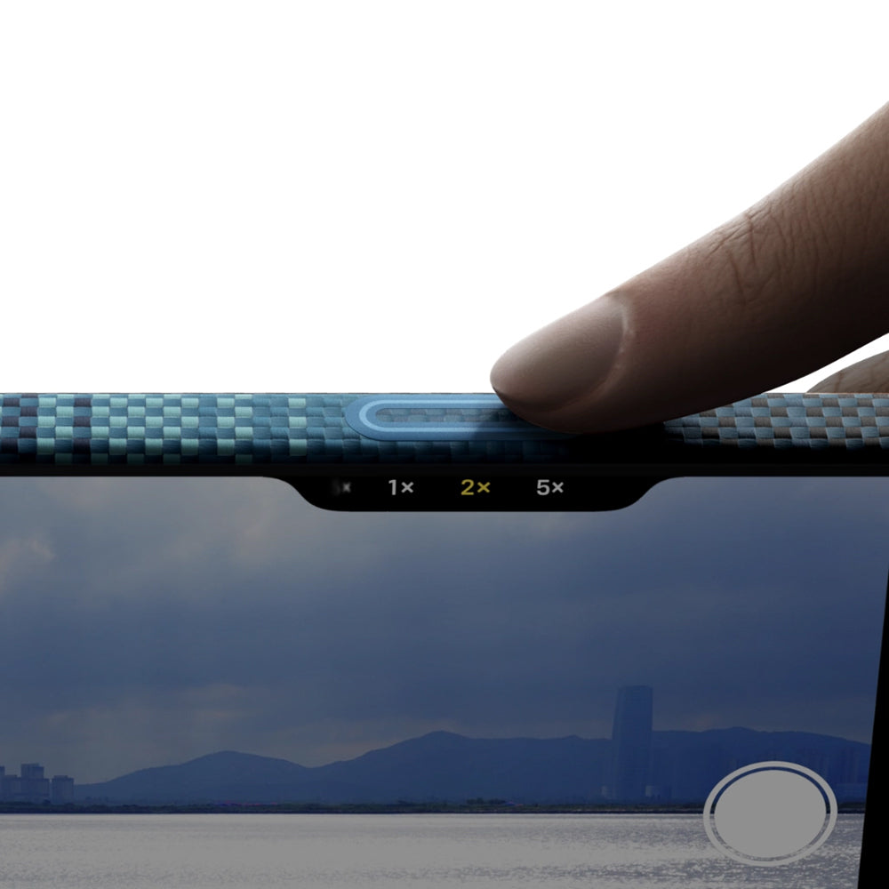 Apple iPhone 17 Pro Kılıf M-safe Şarj Özellikli Aramid Fiber Pitaka Tactile Woven Sunset-Moonrise Serisi Kapak Kahverengi