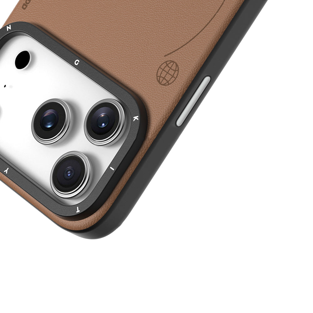 Apple iPhone 17 Pro Kılıf M-safe Şarj Özellikli Basit Mat Deri Desenli Youngkit Tech Fashion Serisi Kapak Gri