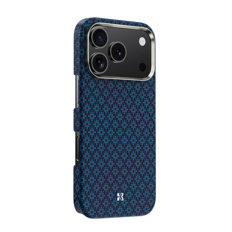 Apple iPhone 17 Pro Kılıf M-Safe Şarj Özellikli Benks ArmorAir ArmorGrid Serisi Kevlar Kapak Turuncu