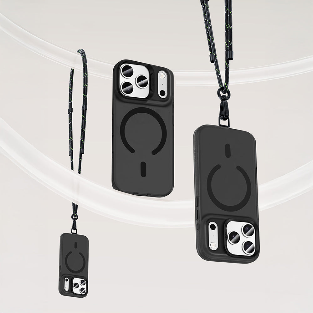 Apple iPhone 17 Pro Kılıf M-Safe Şarj Özellikli Benks C-Magnet Lucid Armor Kapak Turuncu