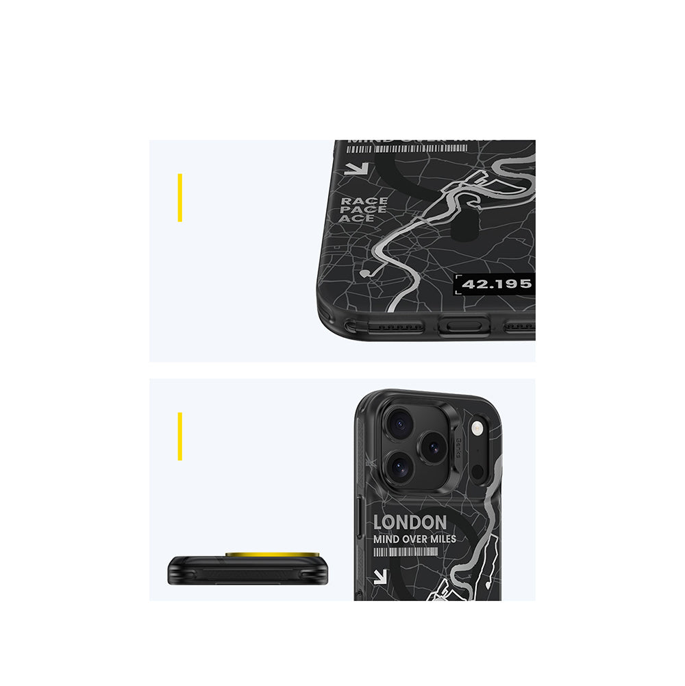 Apple iPhone 17 Pro Kılıf M-safe Şarj Özellikli Benks City Serisi Kapak Siyah-Turuncu