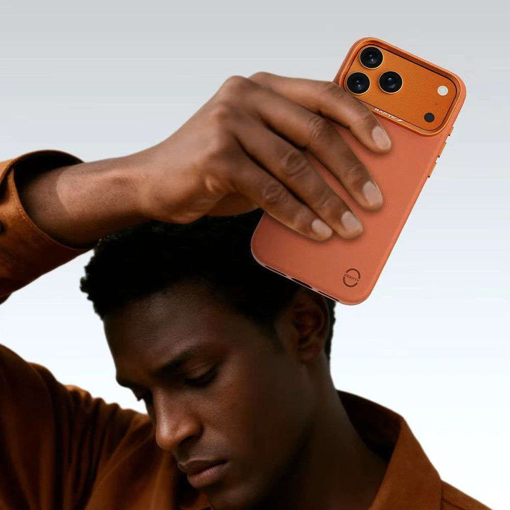 Apple iPhone 17 Pro Kılıf M-Safe Şarj Özellikli Polimerik Deri Raptic Urban Nano Kapak Siyah