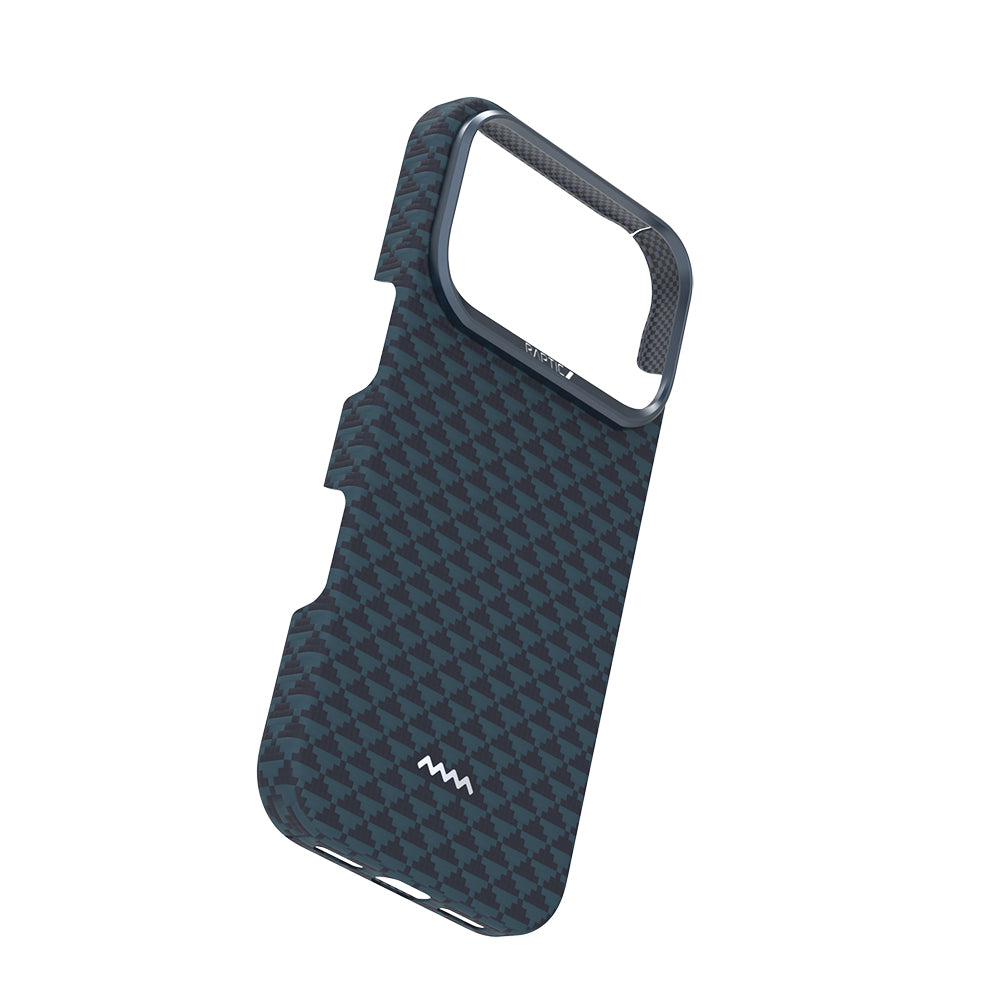 Apple iPhone 17 Pro Kılıf M-safe Şarj Özellikli Raptic Aramid Skin Origin Serisi Kapak Lacivert