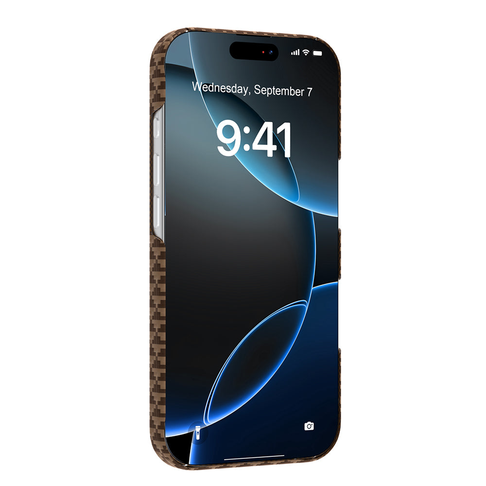 Apple iPhone 17 Pro Kılıf M-safe Şarj Özellikli Raptic Aramid Skin Origin Serisi Kapak Lacivert