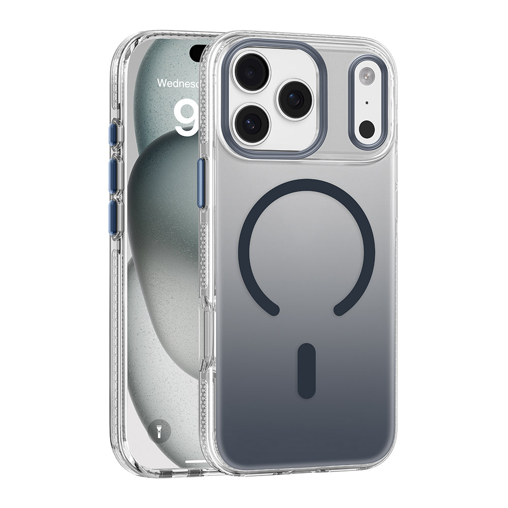 Apple iPhone 17 Pro Kılıf M-safe Şarj Özellikli Sararmaya Karşı Dayanıklı Mutural Icesense Serisi Kapak Mavi