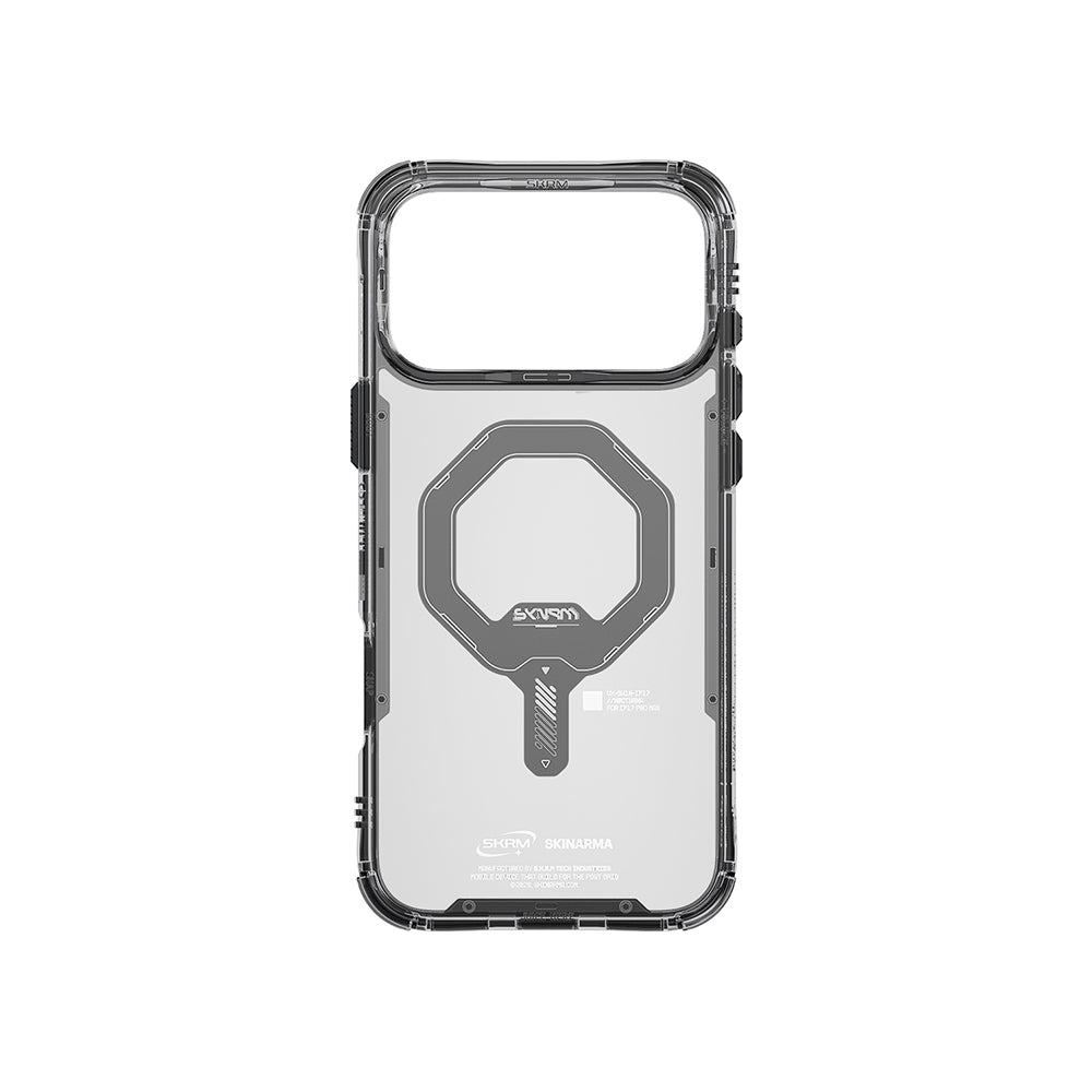 Apple iPhone 17 Pro Kılıf M-safe Şarj Özellikli Şeffaf Airbag Tasarımlı Skinarma Saido Mag-Charge Kapak Şeffaf