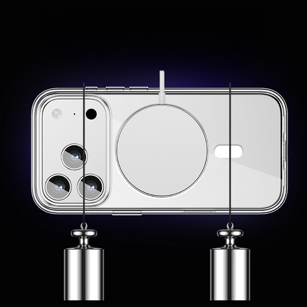 Apple iPhone 17 Pro Kılıf M-safe Şarj Özellikli Transparan Sert PC Wlons Pita Kapak Şeffaf