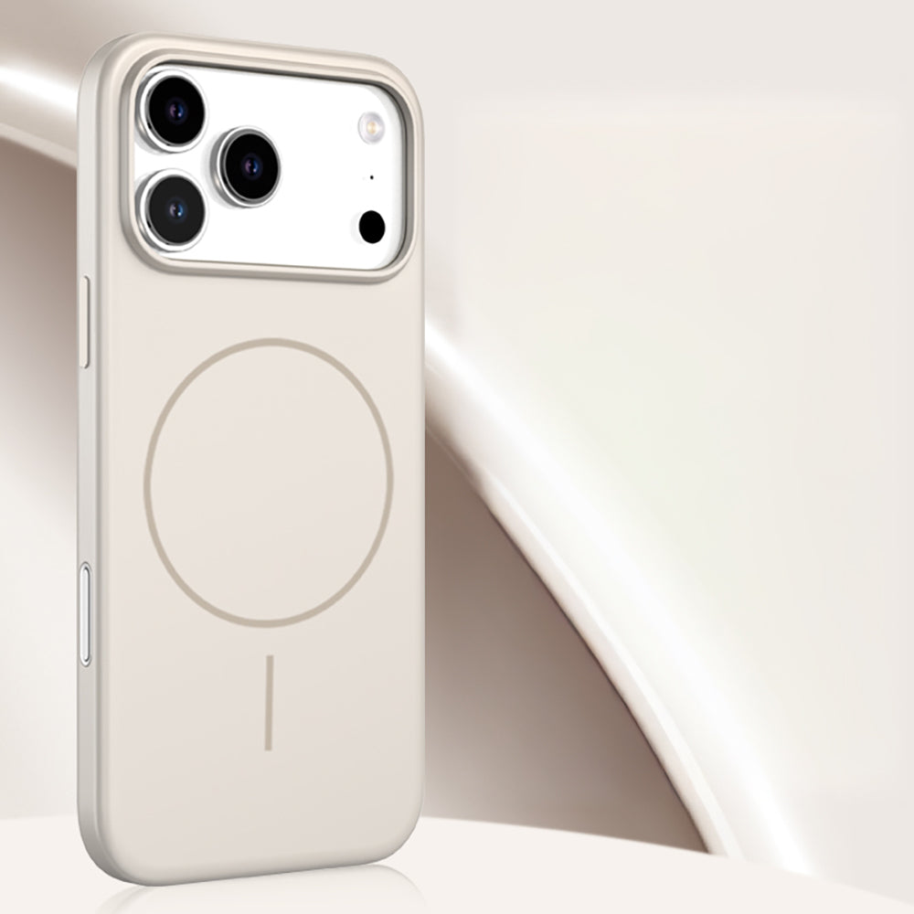 Apple iPhone 17 Pro Kılıf M-safe Şarj Özellikli Wlons Liza Kapak Beyaz