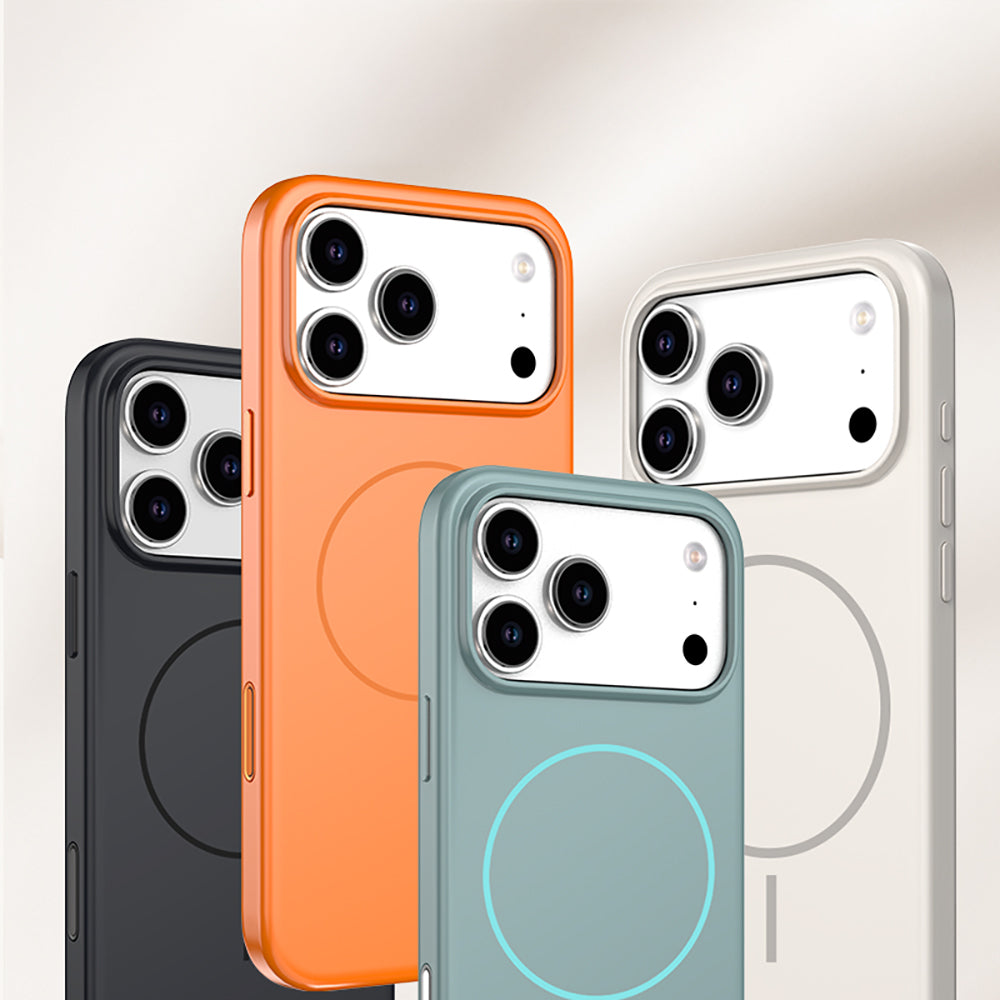 Apple iPhone 17 Pro Kılıf M-safe Şarj Özellikli Wlons Liza Kapak Turuncu