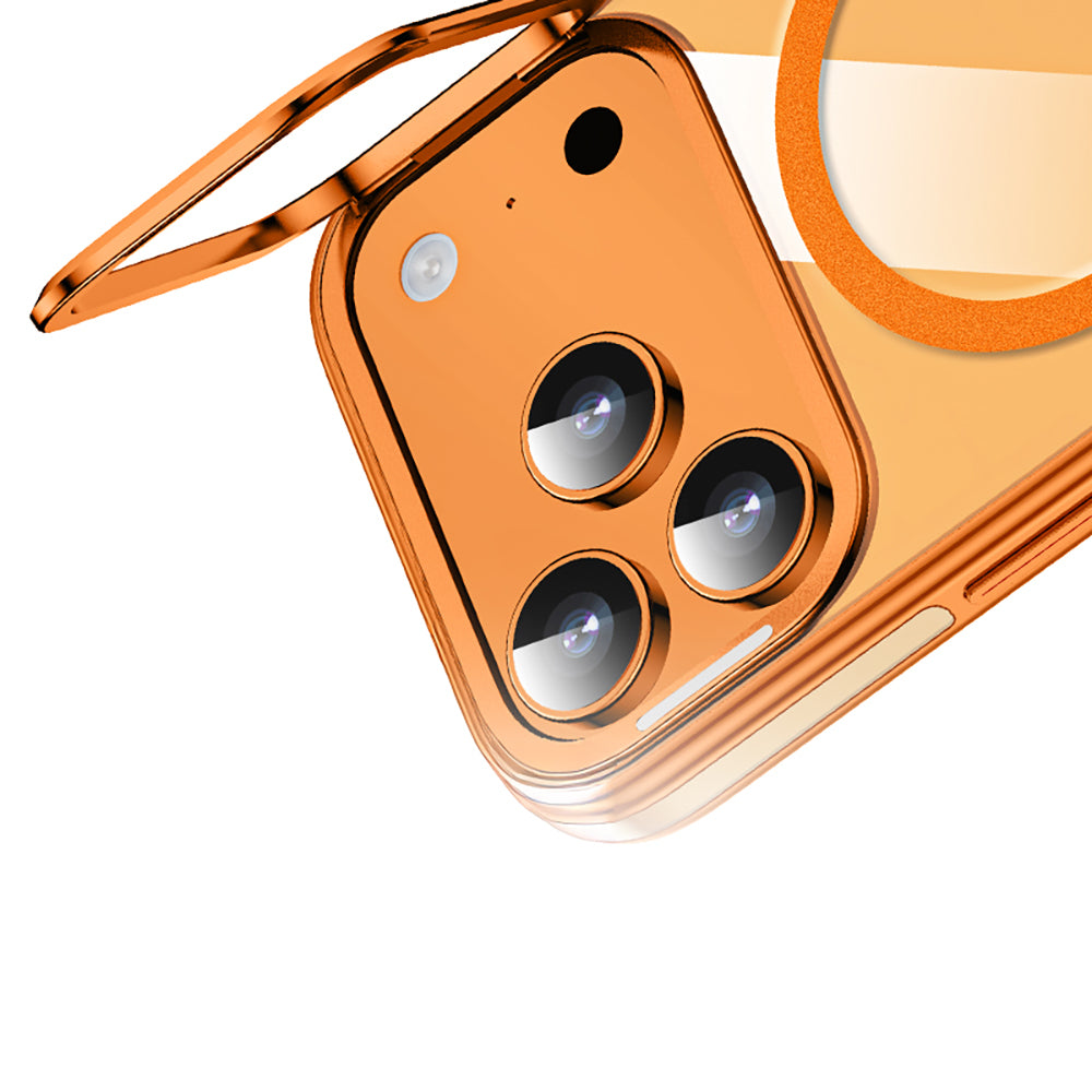 Apple iPhone 17 Pro Kılıf M-safe Şarj Özellikli Wlons Standlı Efsane Kapak Mavi