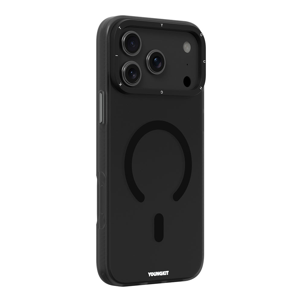 Apple iPhone 17 Pro Kılıf M-safe Şarj Özellikli Youngkit Hidden Sand Serisi Kapak Mavi