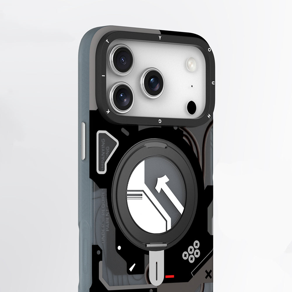 Apple iPhone 17 Pro Kılıf M-safe Şarj Özellikli Youngkit Starship Serisi Kapak Turuncu