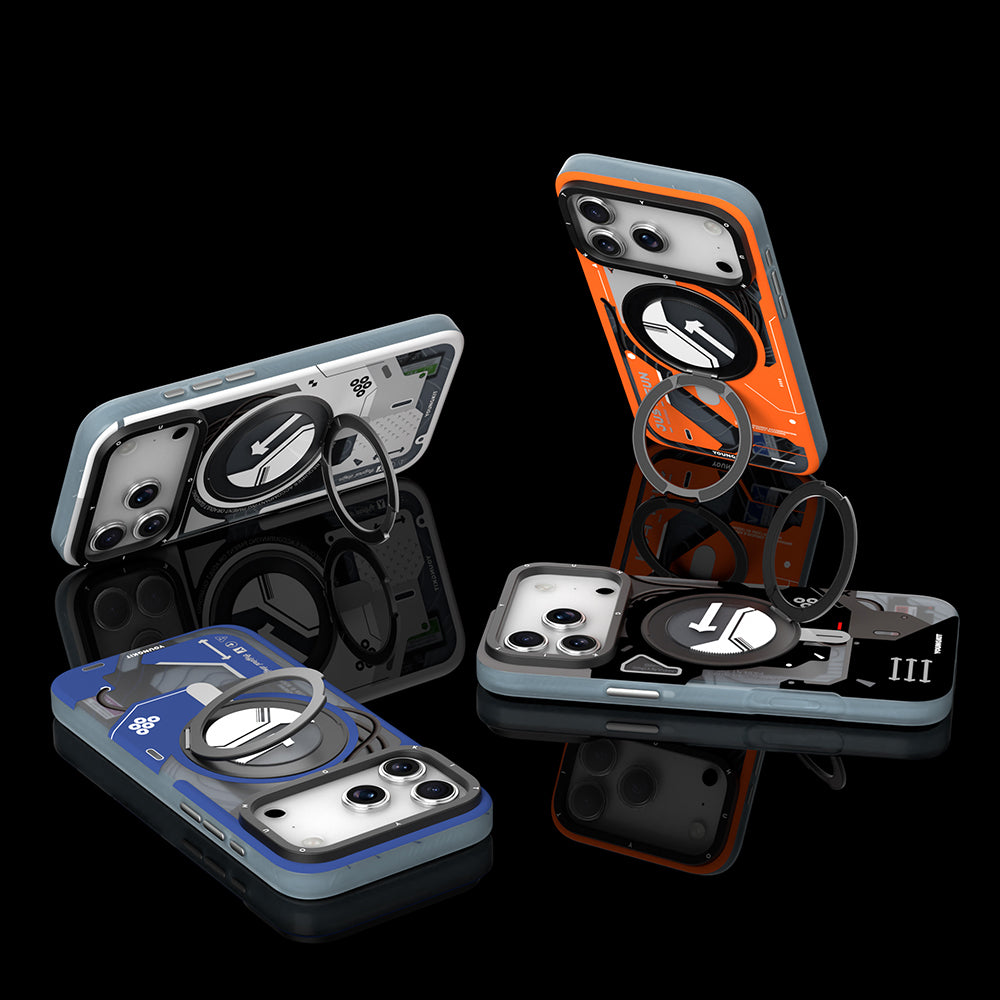 Apple iPhone 17 Pro Kılıf M-safe Şarj Özellikli Youngkit Starship Serisi Kapak Siyah