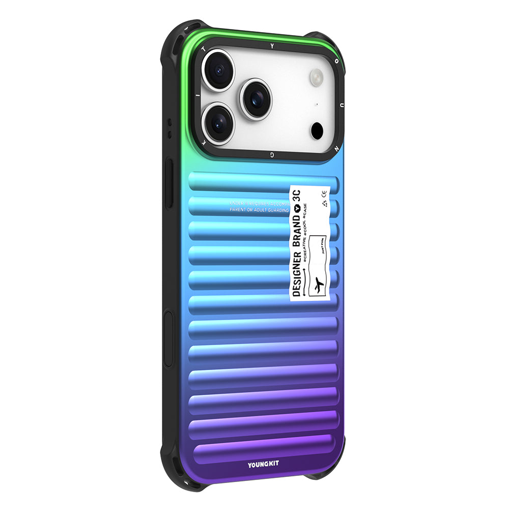 Apple iPhone 17 Pro Kılıf YoungKit The Secret Color Serisi Kapak Mavi