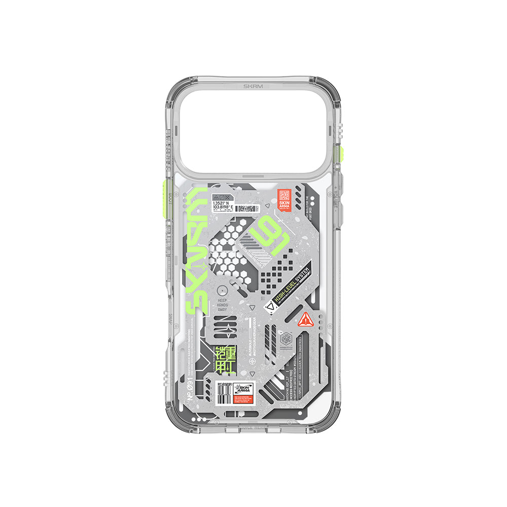 Apple iPhone 17 Pro Max Kılıf Desenli Airbag Tasarımlı Skinarma Spectra Kapak Yeşil