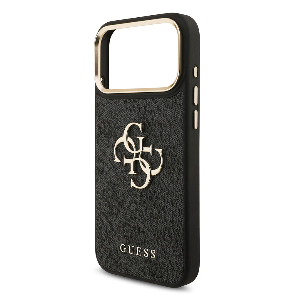 Apple iPhone 17 Pro Max Kılıf Guess Orjinal Lisanslı 4G Büyük Metal Logolu Kalın Askılı Kapak Pembe