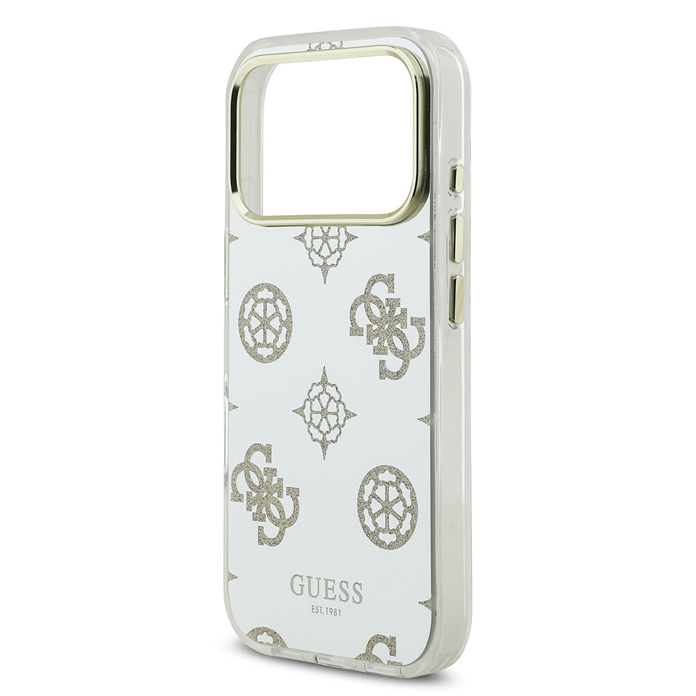 Apple iPhone 17 Pro Max Kılıf Guess Orjinal Lisanslı Metal Kamera Çerçeveli Simli Aynalı Kapak Gold