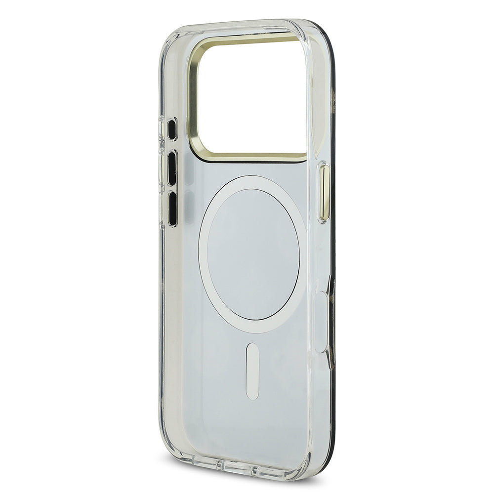 Apple iPhone 17 Pro Max Kılıf Guess Orjinal Lisanslı Metal Kamera Çerçeveli Simli Aynalı Kapak Gold