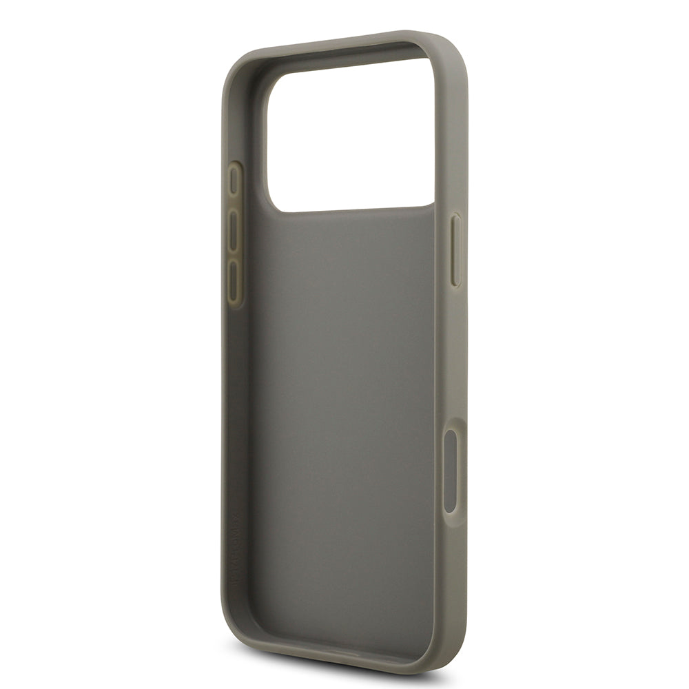 Apple iPhone 17 Pro Max Kılıf Guess Orjinal Lisanslı Taşlı Arka Yüzey Üçgen Logolu Kapak Gold