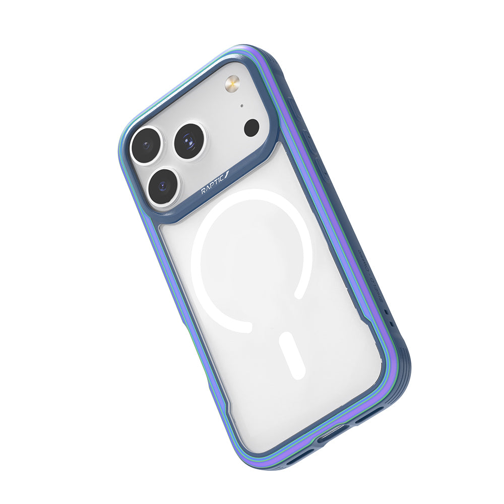 Apple iPhone 17 Pro Max Kılıf M-safe Şarj Özellikli Airbagli Raptic Shield Serisi Şeffaf Arka Yüzey Kapak Colorful