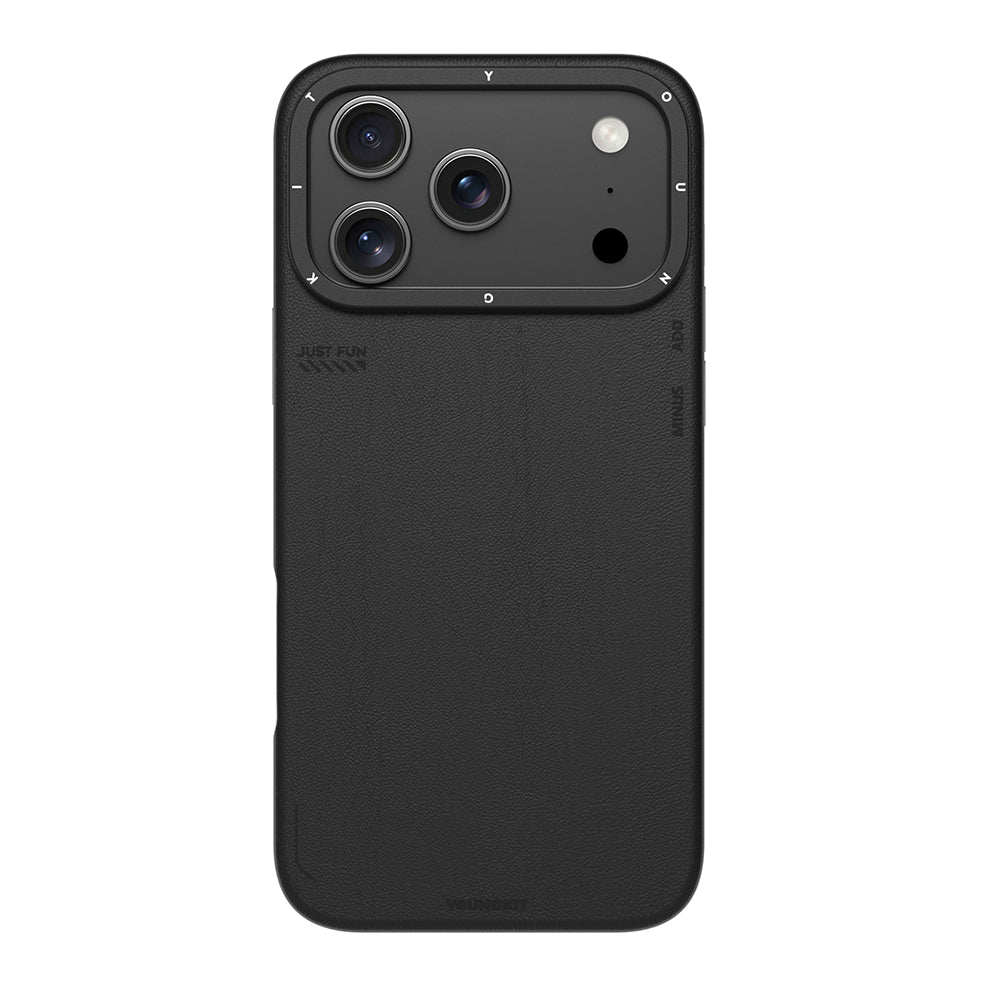 Apple iPhone 17 Pro Max Kılıf M-safe Şarj Özellikli Basit Mat Deri Desenli Youngkit Tech Fashion Serisi Kapak Kahverengi