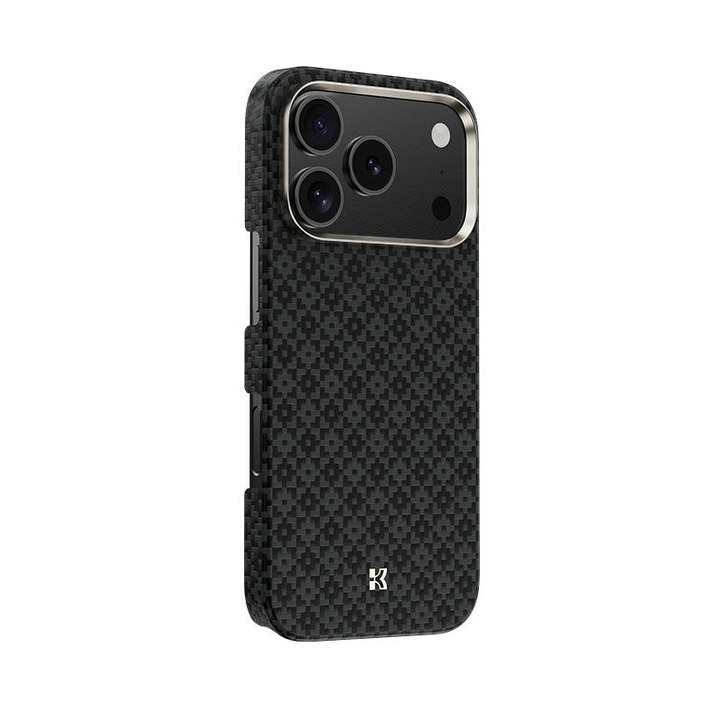 Apple iPhone 17 Pro Max Kılıf M-Safe Şarj Özellikli Benks ArmorAir ArmorGrid Serisi Kevlar Kapak Siyah