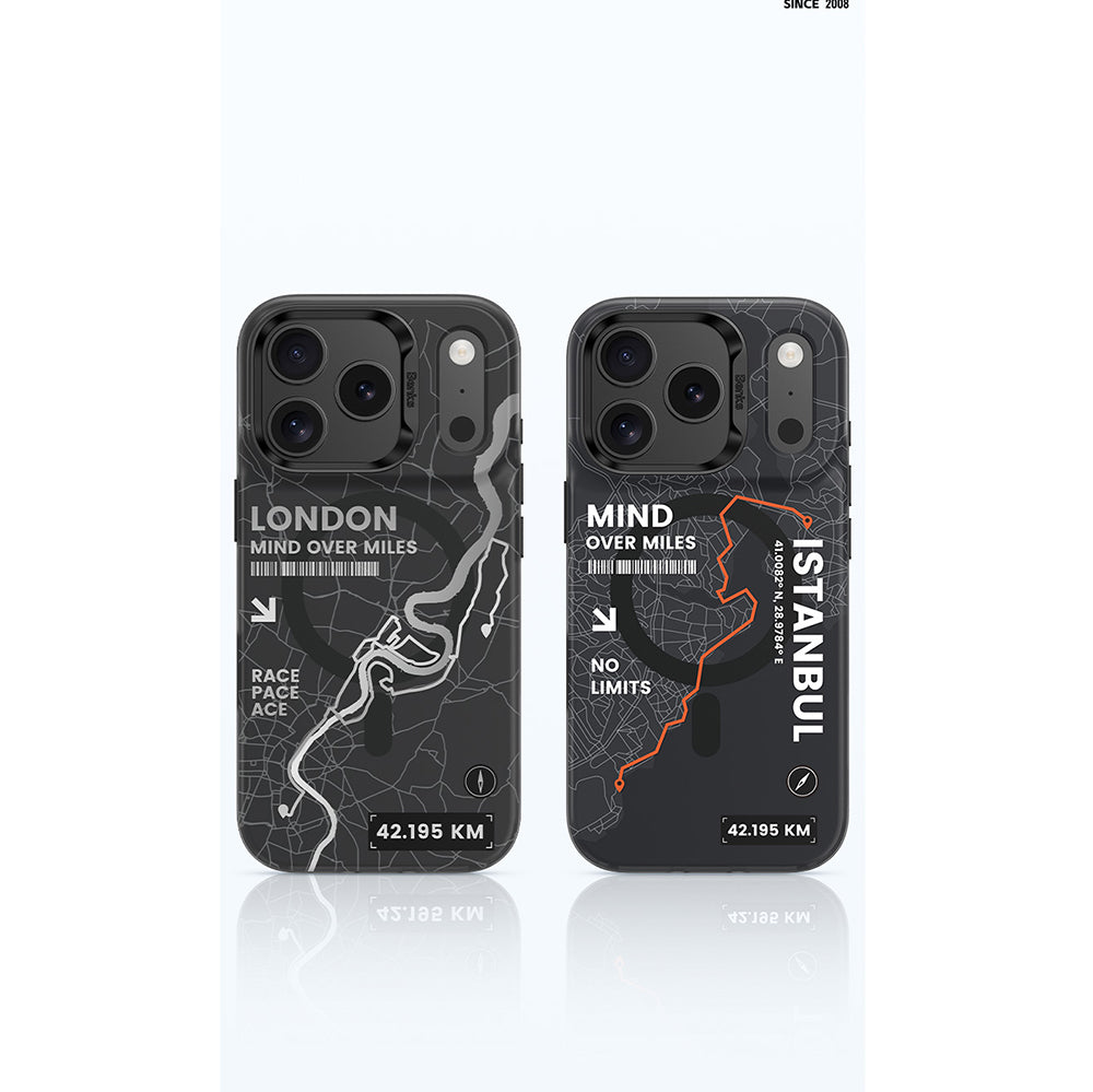 Apple iPhone 17 Pro Max Kılıf M-safe Şarj Özellikli Benks City Serisi Kapak Siyah-Turuncu