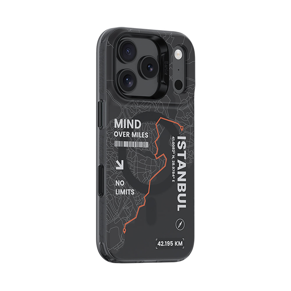 Apple iPhone 17 Pro Max Kılıf M-safe Şarj Özellikli Benks City Serisi Kapak Siyah-Turuncu