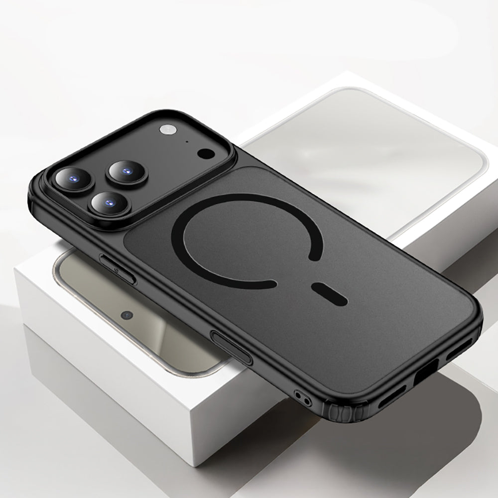 Apple iPhone 17 Pro Max Kılıf M-safe Şarj Özellikli Mat Arka Yüzey Wlons Lola Kapak Siyah