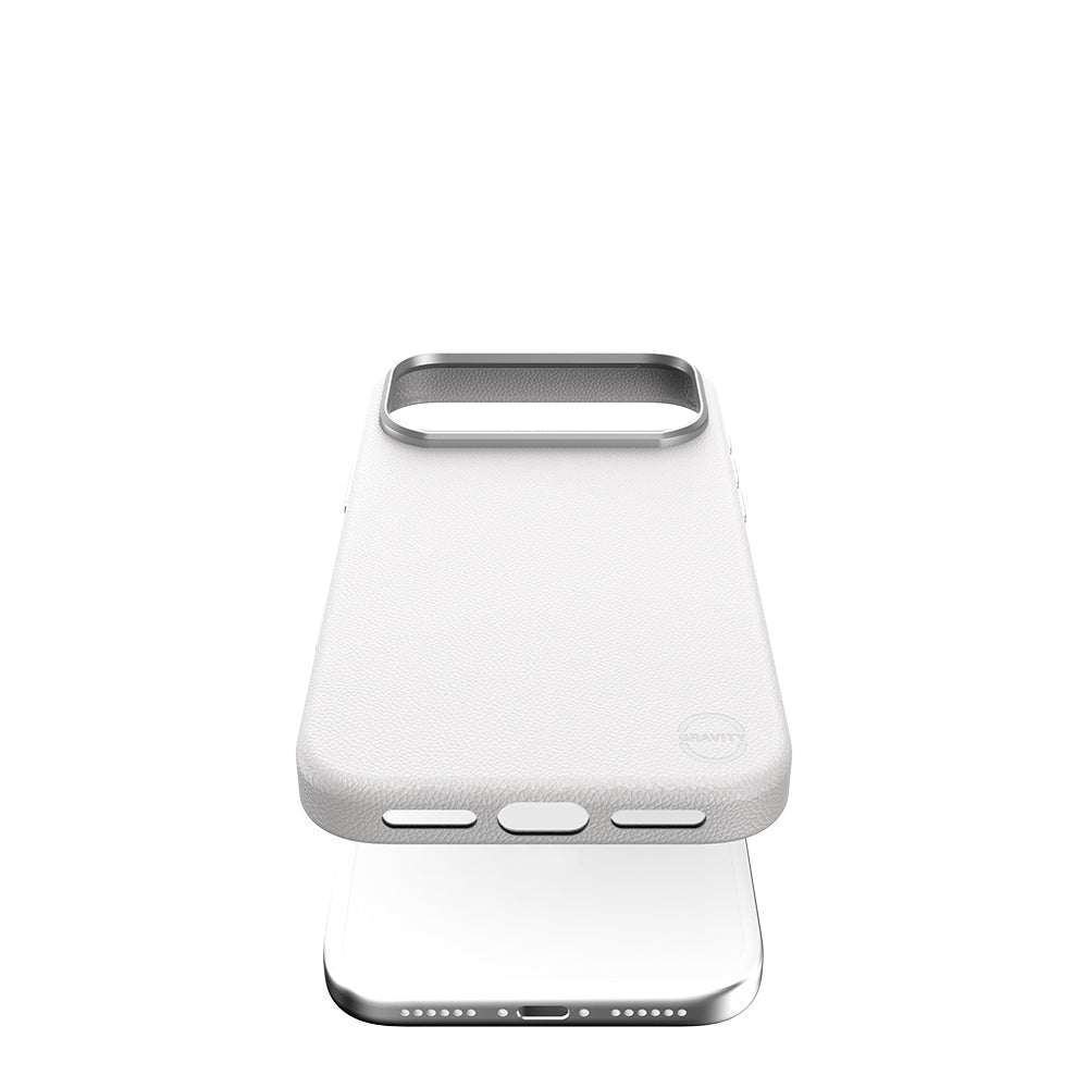 Apple iPhone 17 Pro Max Kılıf M-Safe Şarj Özellikli Polimerik Deri Raptic Urban Nano Kapak Beyaz