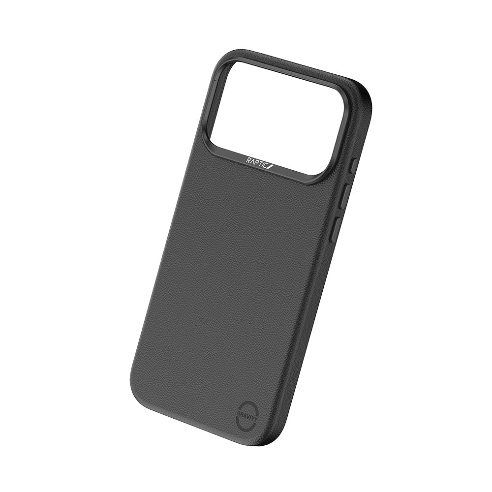 Apple iPhone 17 Pro Max Kılıf M-Safe Şarj Özellikli Polimerik Deri Raptic Urban Nano Kapak Siyah