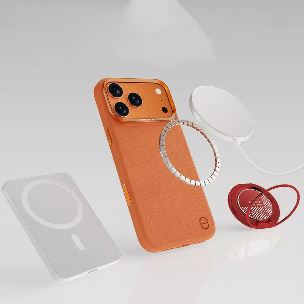 Apple iPhone 17 Pro Max Kılıf M-Safe Şarj Özellikli Polimerik Deri Raptic Urban Nano Kapak Beyaz