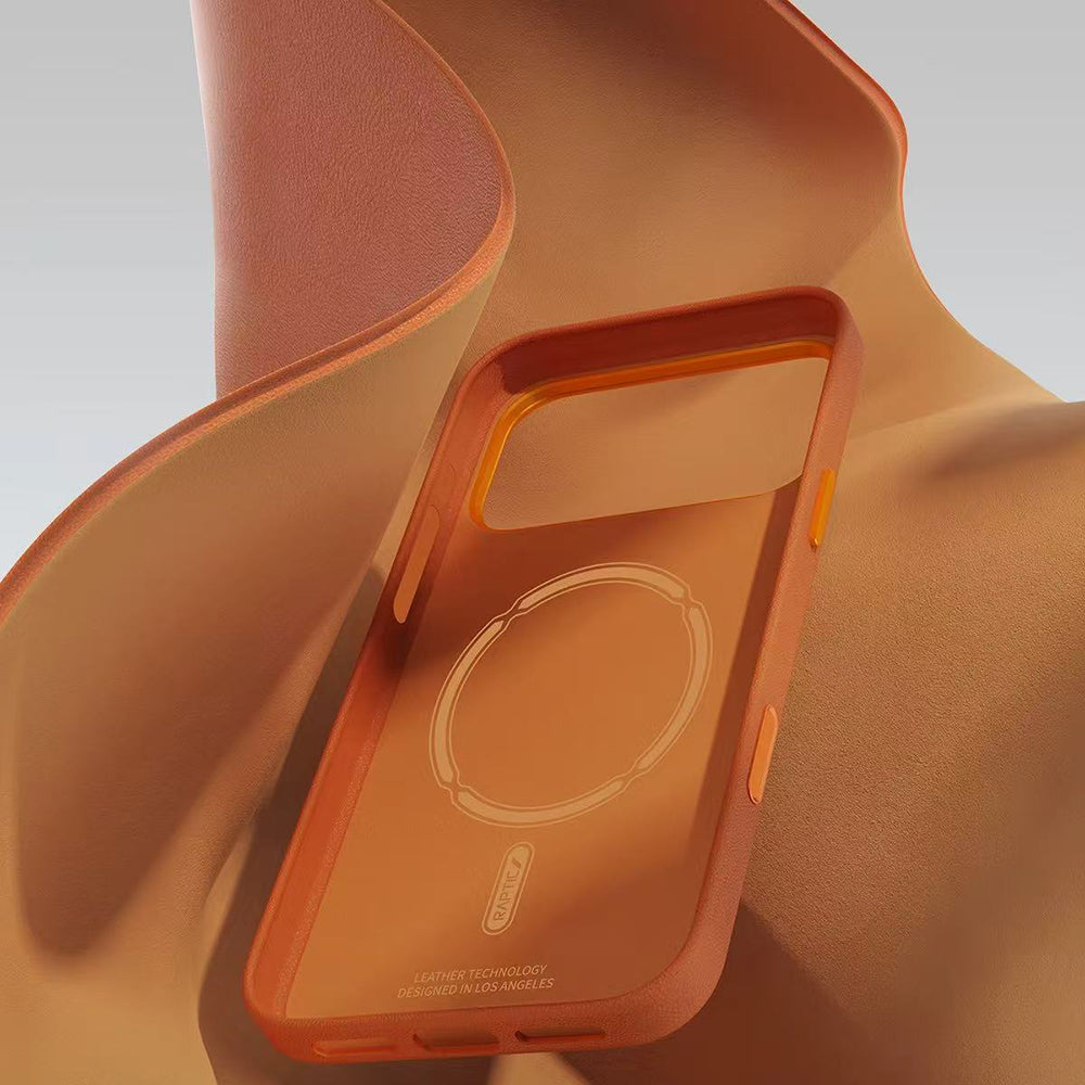 Apple iPhone 17 Pro Max Kılıf M-Safe Şarj Özellikli Polimerik Deri Raptic Urban Nano Kapak Siyah